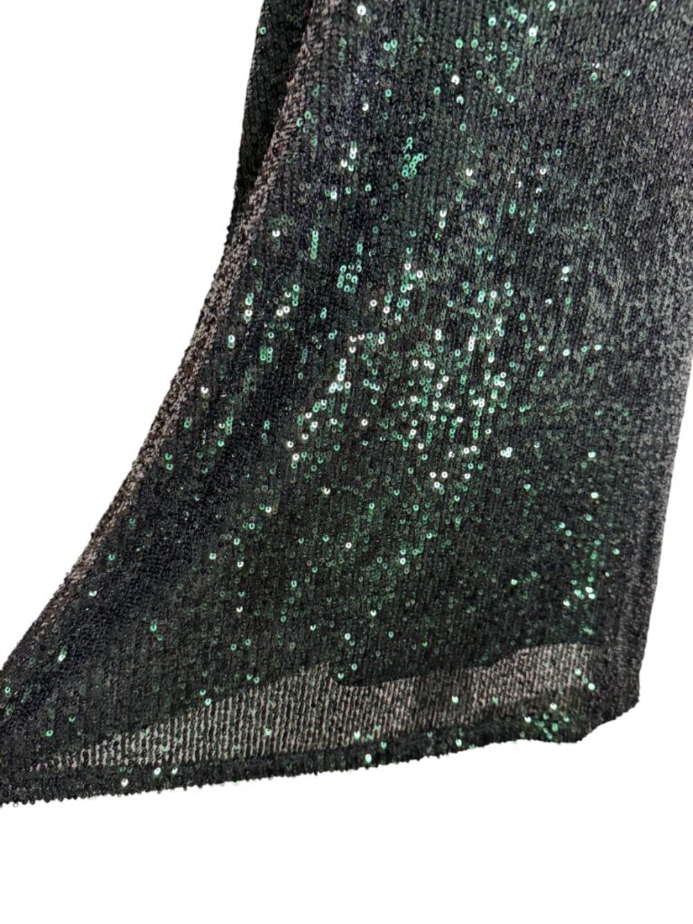 Cable & Gauge Mini Dress Shift Sequin Emerald Green S - Picture 3 of 7